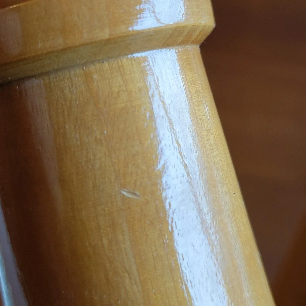 Vintage Wood Salt Shaker and Pepper Mill Set Made in Japan 10in MCM Original Box